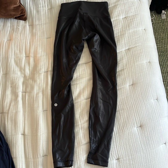 Black Sparky Lululemon Leggings - Picture 1 of 2